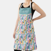 抽象芸術水彩の形状パターン エプロン (インサイチュ)