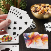 抽象芸術水彩の爆発 トランプ (インサイチュ)