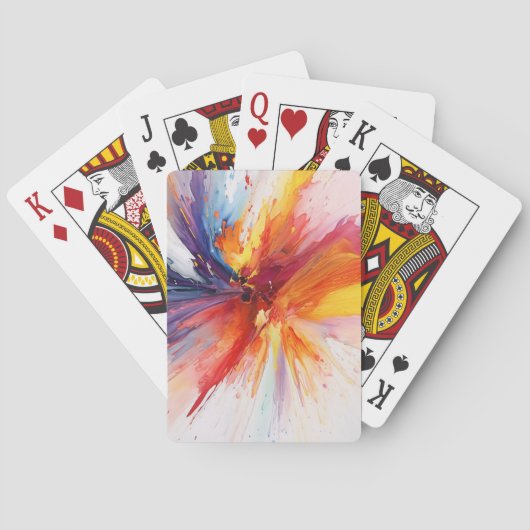 抽象芸術水彩の爆発 トランプ (裏面)