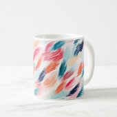 抽象芸術水彩の羽 コーヒーマグカップ (正面右)