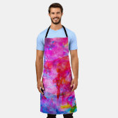 抽象芸術水彩の背景色，背景，pai エプロン (着用した状態)