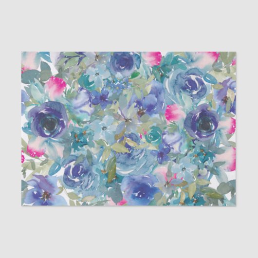 抽象芸術水彩の花の切り離し 薄葉紙 (正面)