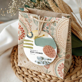 抽象芸術水彩アニマルプリント絵を描ベビーシャワー フェイバータグ