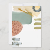 抽象芸術水彩アニマルプリント絵を描ベビーシャワー 招待状 (裏面)