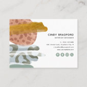抽象芸術水彩アニマルプリント絵を描 名刺 (裏面)