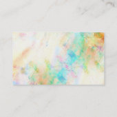 抽象芸術水彩アートビジネスカードテンプレート 名刺 (裏面)