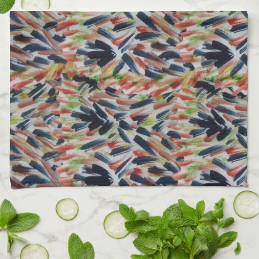 抽象芸術水彩アート抽象芸術 キッチンタオル (折り畳み)