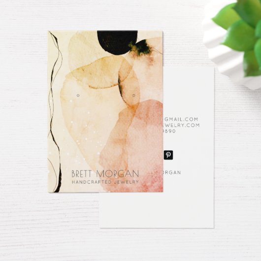 抽象芸術水彩イヤリングジュエリーディスプレイカード (デスク)