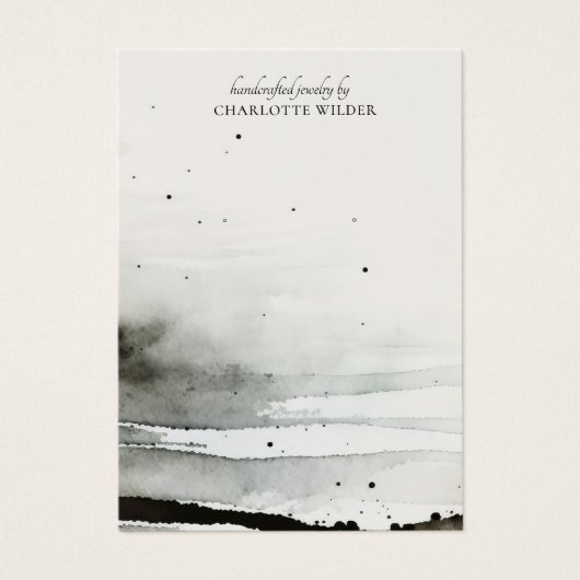 抽象芸術水彩イヤリングジュエリー表示カード (正面)