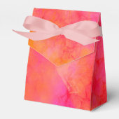 抽象芸術水彩インクアートピンクオレンジ フェイバーボックス (正面サイド)