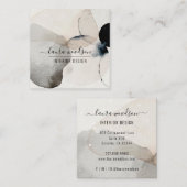 抽象芸術水彩インテリア設計者 スクエア名刺 (正面/裏面)