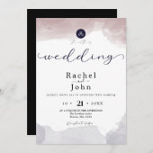 抽象芸術水彩カジュアル結婚式招待状 招待状 (正面/裏面)