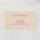 抽象芸術水彩カラフル及び金色インク 名刺 (裏面)