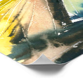 抽象芸術水彩カラフル景観 ポスター (角)