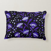 抽象芸術水彩カーネーション花パターン アクセントクッション (裏面)