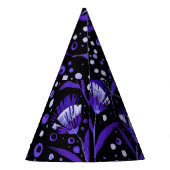 抽象芸術水彩カーネーション花パターン パーティーハット (裏面)