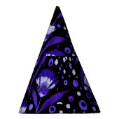 抽象芸術水彩カーネーション花パターン パーティーハット (右)