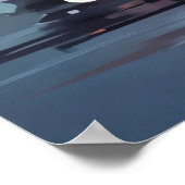 抽象芸術水彩キャット表現主義絵画 ポスター (角)