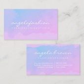 抽象芸術水彩グラデーションピンク 名刺 (正面/裏面)