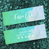 抽象芸術水彩グリーンカスタムSNSアイコン スキニー名刺