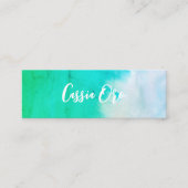 抽象芸術水彩グリーンカスタムSNSアイコン スキニー名刺 (正面)