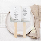 抽象芸術水彩グリーンブラシストロークと金ゴールド ハンドファン