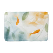 抽象芸術水彩コイ魚セレニティ バスマット (正面)