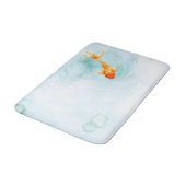 抽象芸術水彩コイ魚セレニティ バスマット (アングル)