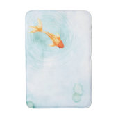 抽象芸術水彩コイ魚セレニティ バスマット (正面縦)