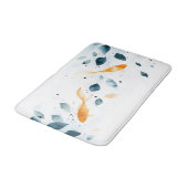 抽象芸術水彩コイ魚セレニティ バスマット (アングル)