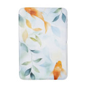 抽象芸術水彩コイ魚セレニティ バスマット (正面縦)