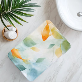 抽象芸術水彩コイ魚セレニティ バスマット