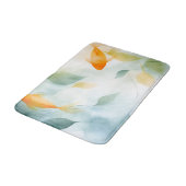 抽象芸術水彩コイ魚セレニティ バスマット (アングル)