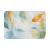 抽象芸術水彩コイ魚セレニティ バスマット (正面)