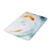 抽象芸術水彩コイ魚セレニティ バスマット (アングル)