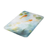 抽象芸術水彩コイ魚セレニティ バスマット (アングル)