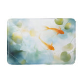 抽象芸術水彩コイ魚セレニティ バスマット (正面)