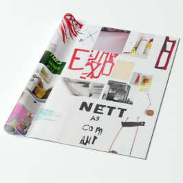 抽象芸術水彩コラージュ ラッピングペーパー