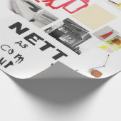 抽象芸術水彩コラージュ ラッピングペーパー (角)