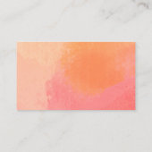 抽象芸術水彩シンプルボホピンク勾配 名刺 (裏面)