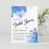 抽象芸術水彩スプラッシュブライダルシャワー 招待状 (スタンド正面)