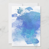 抽象芸術水彩スプラッシュブライダルシャワー 招待状 (裏面)