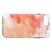 抽象芸術水彩スプラッシュ及びサンゴ礁トレンディー Case-Mate iPhoneケース (裏面(横))