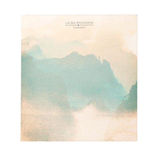 抽象芸術水彩セラピスト名刺 ノートパッド (正面)