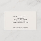 抽象芸術水彩セラピスト名刺 名刺 (裏面)