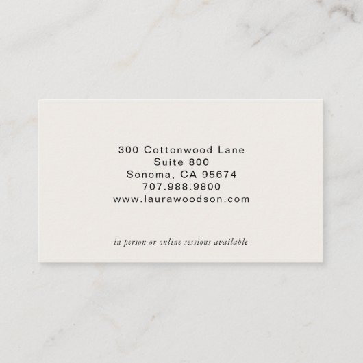 抽象芸術水彩セラピスト名刺 名刺 (裏面)