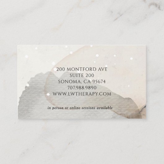 抽象芸術水彩セラピスト 名刺 (裏面)