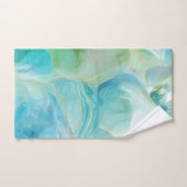 抽象芸術水彩ターコイズ宝石ビーチ バスタオルセット (ハンドタオル)