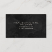 抽象芸術水彩ツリーバイオレットパープル 名刺 (裏面)