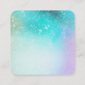 抽象芸術水彩デザインカスタム名刺 スクエア名刺 (裏面)